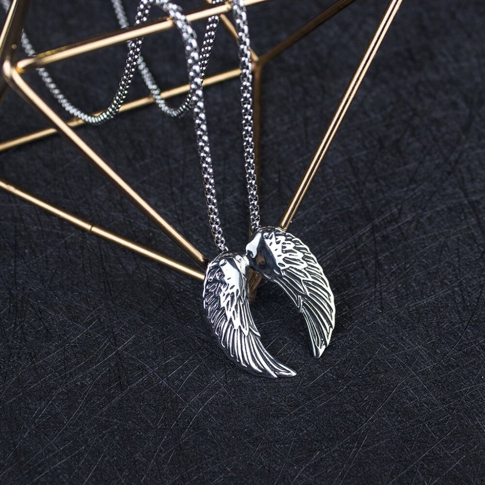 Feather Angel Wings Necklace for Men/Women, BL55590010 - Picture 5 of 7